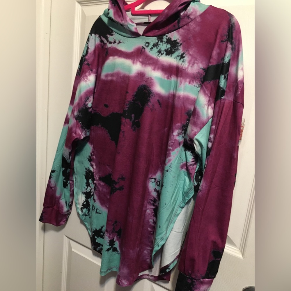 Tie Dye Hooded Shirt - Picture 10 of 12